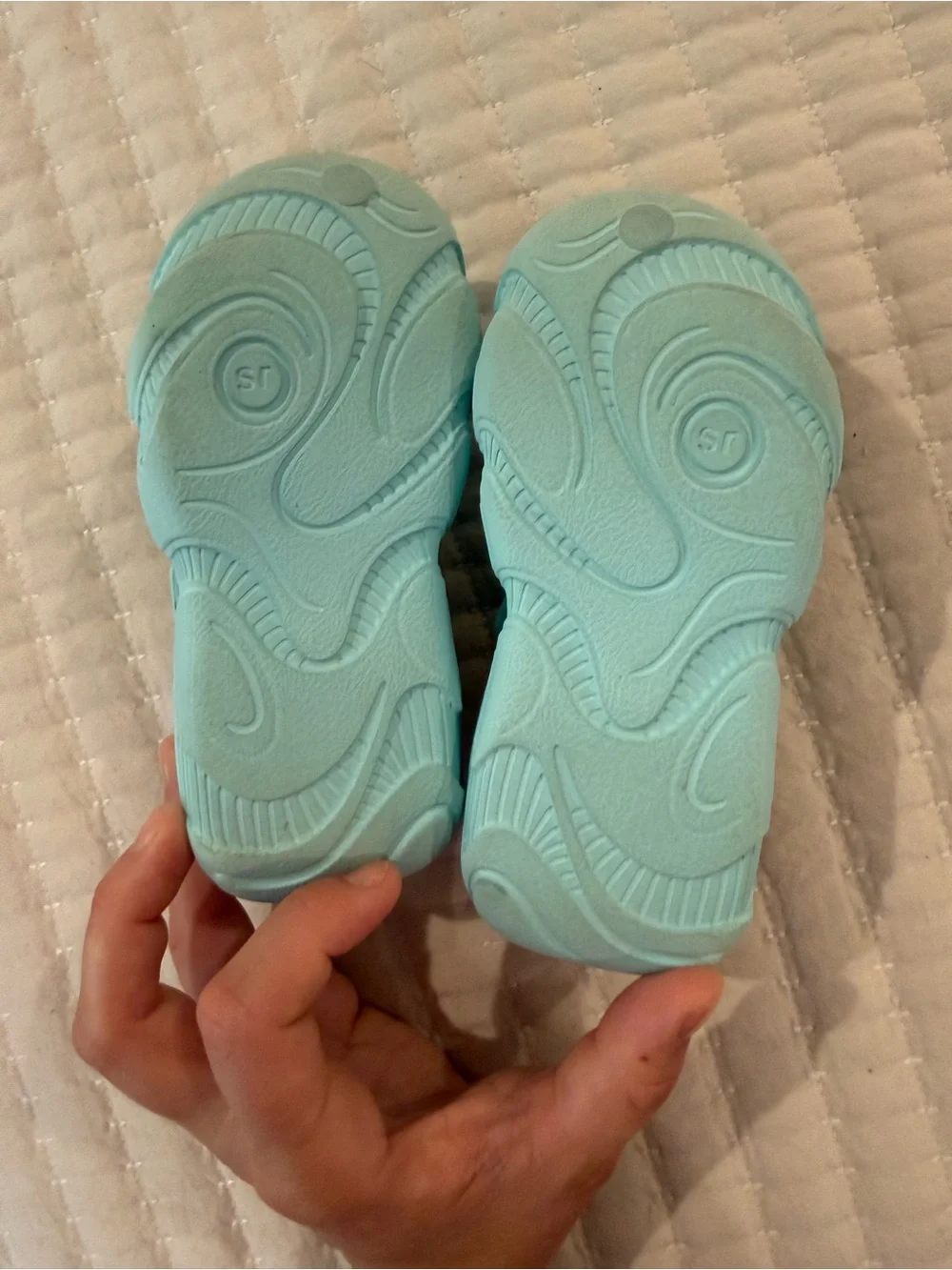 Stride Rite Aqua Mint Kids Water Sandals with Hook-and-Loop Strap